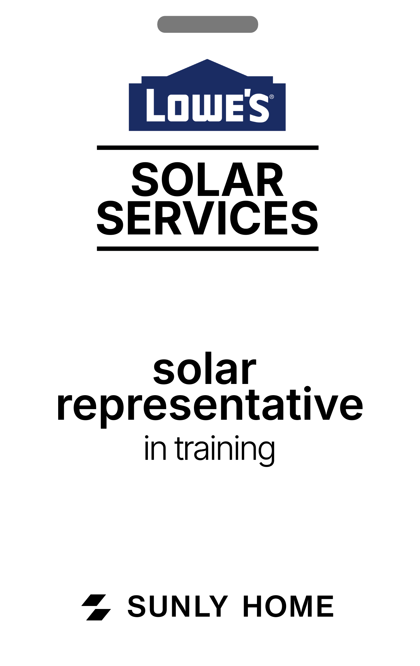 Sunly (Lowe's) Training Badge