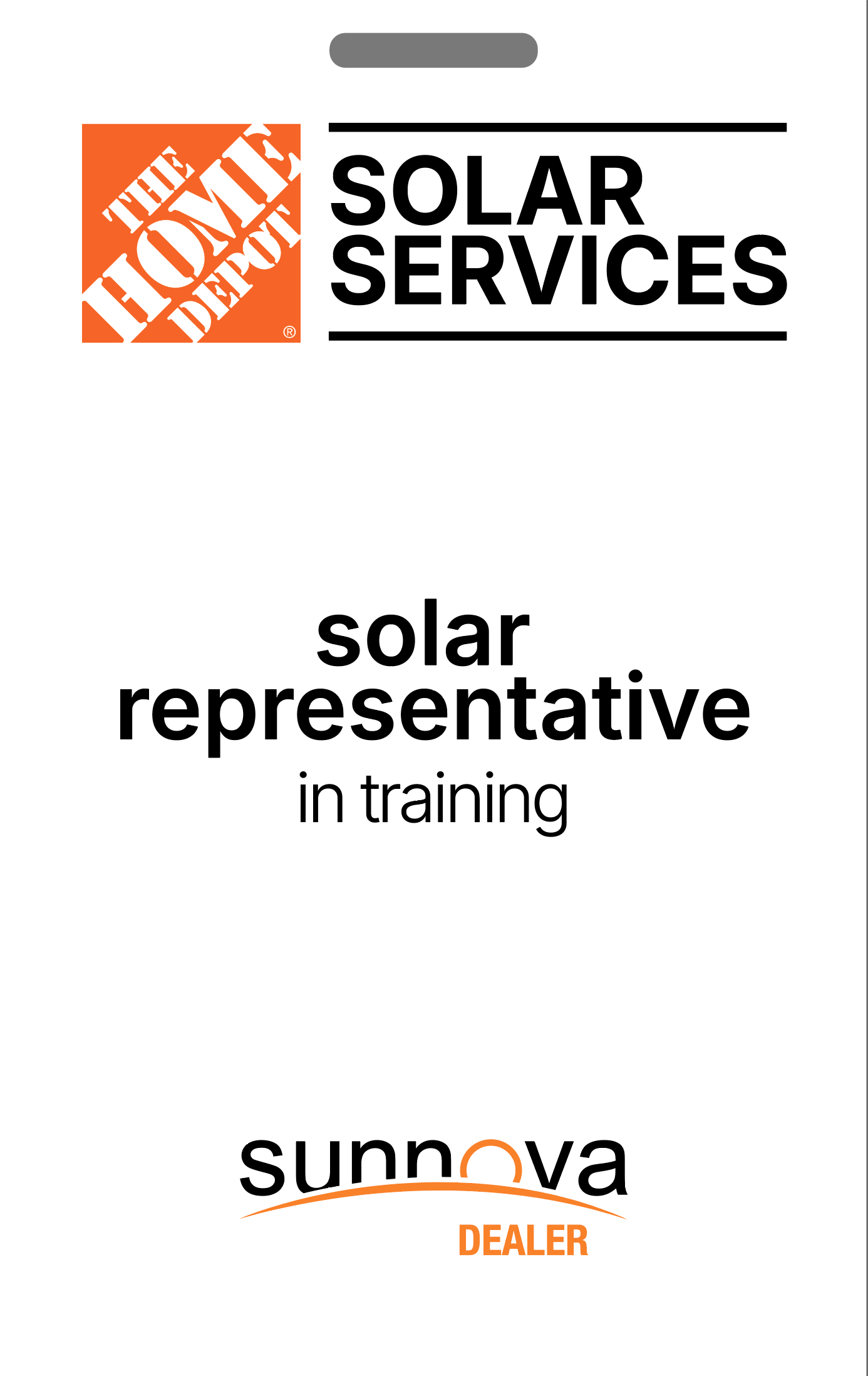 Sunnova (Home Depot) Training Badge