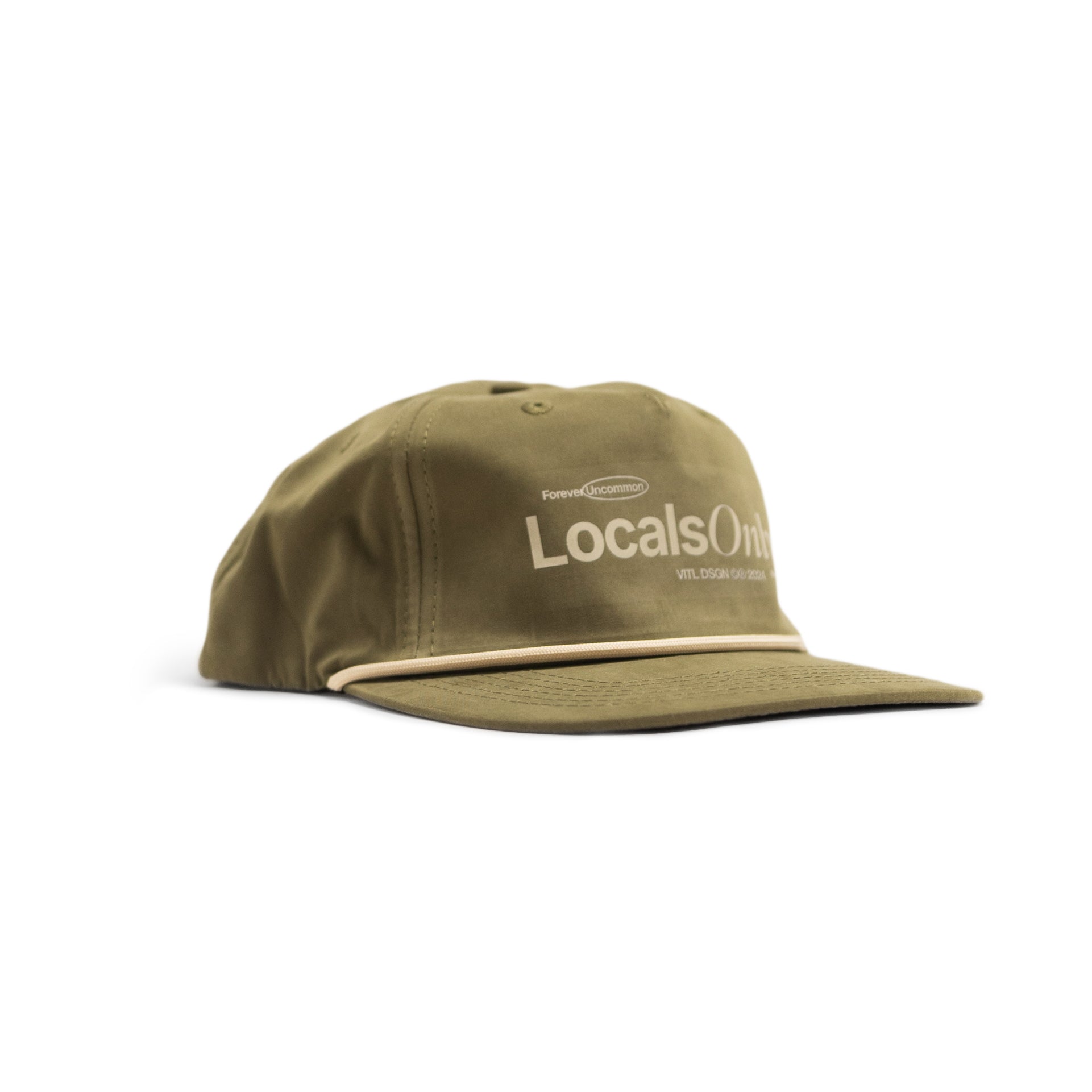 "Locals Only" Olive Surf Cap