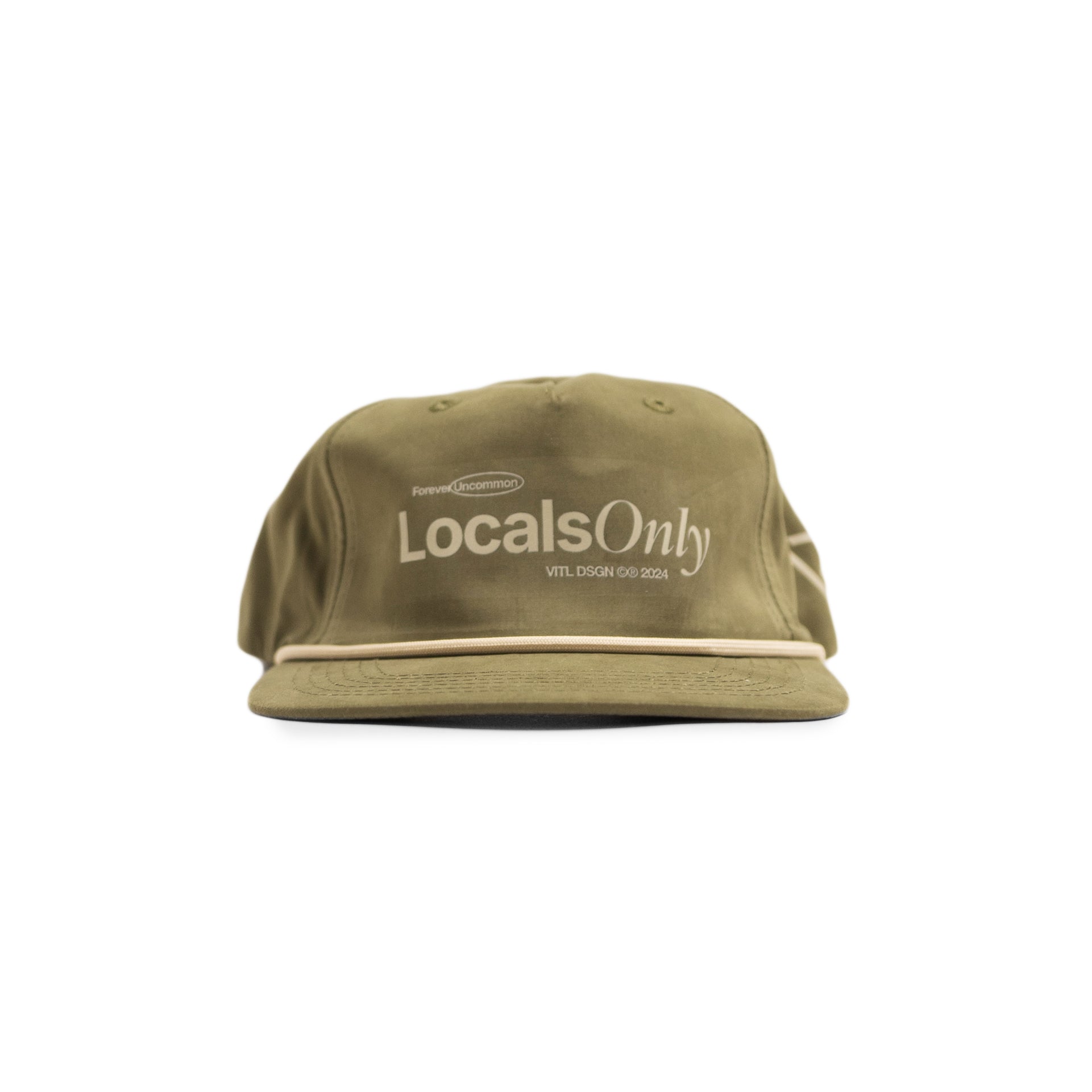 "Locals Only" Olive Surf Cap