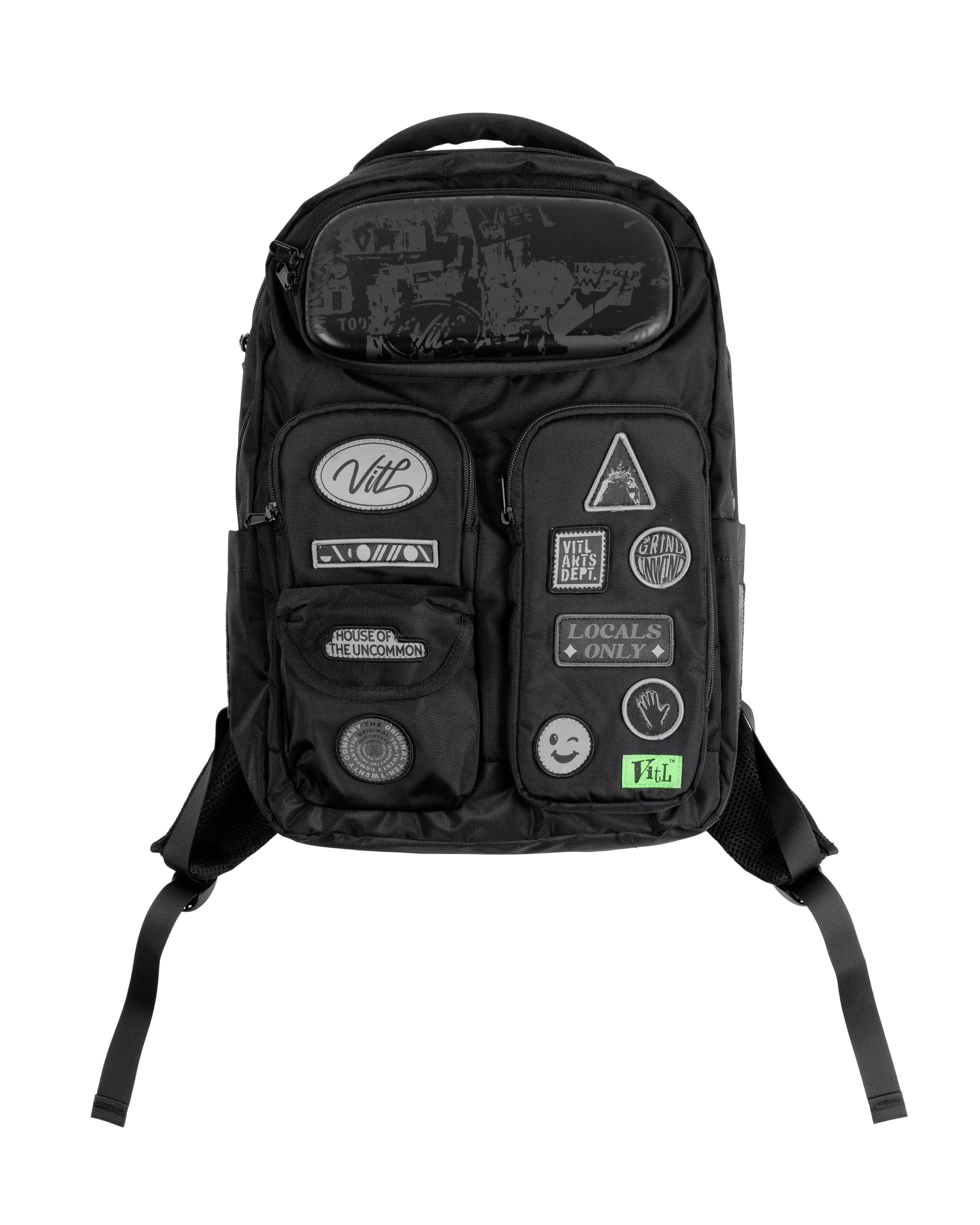 Black Label Patch Backpack